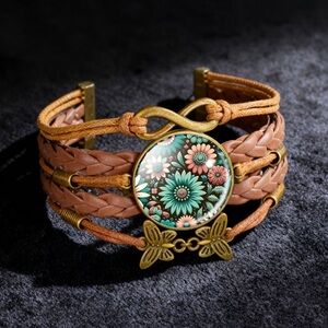 Bohemian Mandala Bracelet - Adjustable Infinity Chain